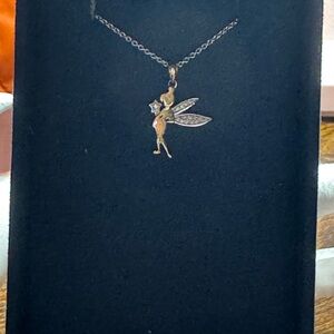 14K & Sterling SilverDiamond Accent Tinker Bell Pendant Necklace 18" Cable Chain